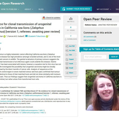 No evidence for clonal transmission of urogenital carcinoma in California sea lions (Zalophus californianus)