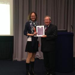 Andrea Strakova wins Kennel Club award for best student talk