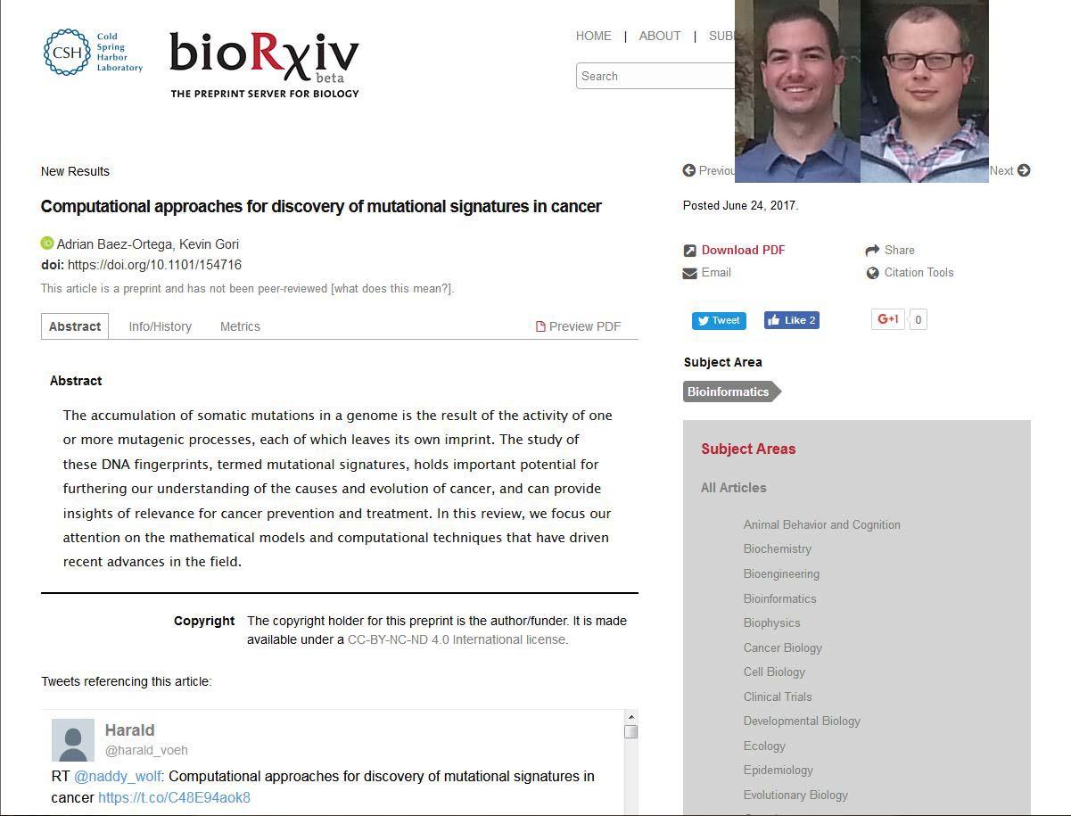 Computational approaches for discovery of mutational signatures in cancer