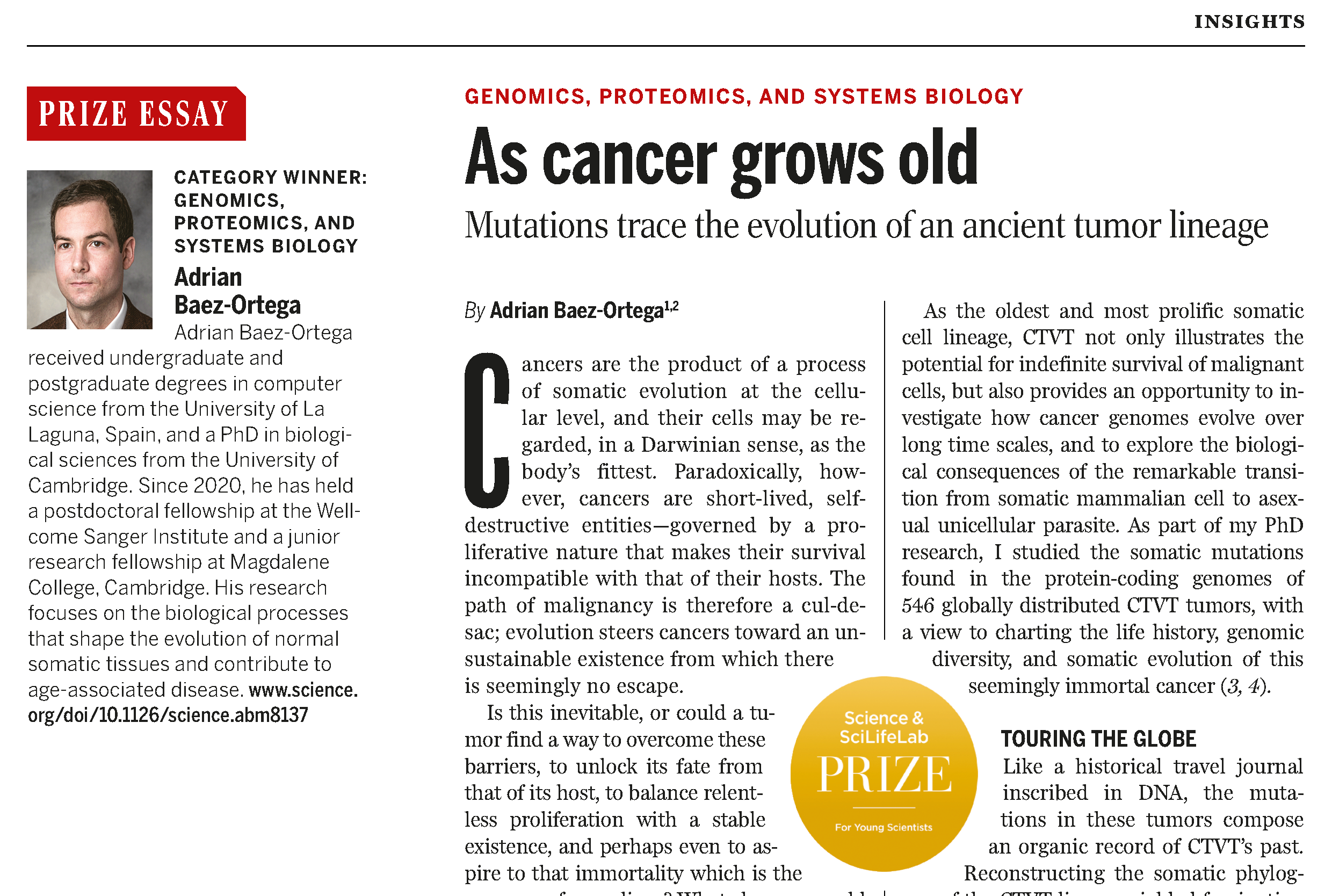 As cancer grows old