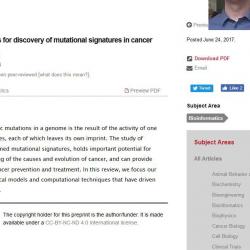 Computational approaches for discovery of mutational signatures in cancer
